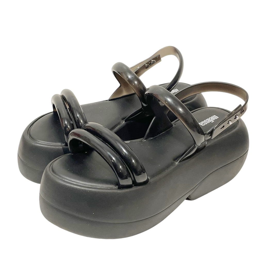 Melissa Women's Size 9 Black Air Bubble Platform Sandal Shoes